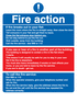 Fire action notice Stay Put message sign