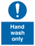 hand wash only sign