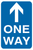 one way (up) sign