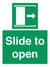 Slide to open right sign