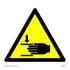 Warning Crush hazard Symbol sign