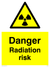 Danger radiation risk sign