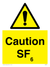 Caution SF6 sign