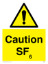 Caution SF6 sign